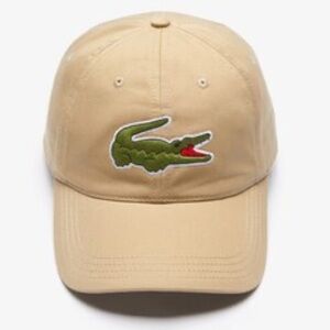 Lacoste Men Beige Cap with Green Logo